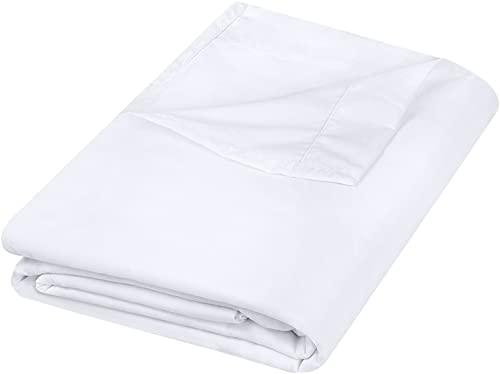 Utopia Bedding Flat Sheet - Soft Brushed Microfiber Fabric - Shrinkage & Fade Resistant Top Sheet - Easy Care - 1 Flat Sheet Only (King, White)