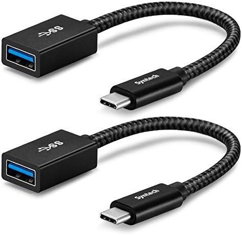 Syntech USB C to USB Adapter, 2 Pack USB C to USB3,USB Type C to USB,Thunderbolt 3 to USB Female Adapter OTG Cable Compatible with iPhone 16/15 Pro Max, iPad Mini 6, MacBook Pro, Air and More