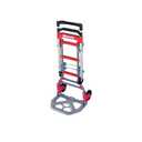 Milwaukee Hand Trucks 73333 Fold-Up Convertible Hand Truck, 4-Piece Frame, Compact Storage, 300 lb Capacity, Red