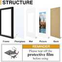 decorUhome 12x12 Picture Frame Set of 10, Display Photos 8x8 with Mat or 12x12 Unmatted for Picture Frames Collage Wall Decor, Black