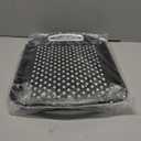 Food Trays for Eating on Couch - 2 Pack - Non Slip Dinner Trays for Eating Set of 2 Non Slip Serving Tray and Food Tray with Handles (Black & White)