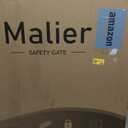 Malier Newest Baby Gate for Stairs with Large Walk Thru Door, 29-40" No Drill Pressure Mounted Dog Gate for Doorway, Auto Close Baby Gate, Easy Walk Through Gate Pet Gate for Child and Pets (Black)