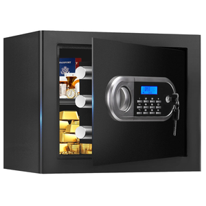 Cuft Small Home Safes Water and Fireproof, Anti-theft Safes for Home Use Fire and Water Proof with Combination Lock, Smart Alert System and Removable Shelf, Digital Document Safe for Jewelry Money