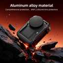 AMAZEAR Metal Protective Case for DJI Osmo Action 6 Accessories, Action6 Pro Multifunction Utility Frame Cage, Stronger Aluminum Housing Hard Cover with Soft Silicone Lens Caps, Black