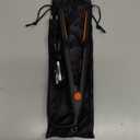 Terviiix Small Flat Iron for Short Hair, Temperature Adjustable Pencil Flat Iron Fast Heat Up, 3/10 Inch Beard Straightening Iron Dual Voltage with Tourmaline Ceramic Plates, Auto Shut Off (Orange)