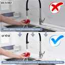 23.6'' Long Size Diatomite Faucet Mat Fast Drying Stone Sink Tray Splash Proof Bathroom Counter Faucet Super Water Absorption