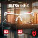 NoCry Clear Safety Glasses for Men and Women; Lightweight Work Glasses with Adjustable Frames and No-Slip Grips; Scratch Resistant Anti Fog Safety Glasses with Superior UV Protection, ANSI Z87.1 Rated