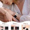 Minyee Magnetic Stretchy Band Compatible with Apple Watch Bands 38/40/41/42/44/45/46/49mm Women Men, Celtic Knot Soft Elastic Nylon Fabric Strap for iWatch Series 11 10 9 8 7 6 5 4 SE/Ultra 3 2 1
