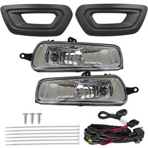 Left & Right Fog Lights W/Bezels Covers Bulbs Wiring Replacement For Ford Transit 2020-2023 E-Transit 2022-2024 FO1038207 KK3Z17B814BD FO1039207 KK3Z17B814BC FO2592236 F1EZ15201A FO2593236