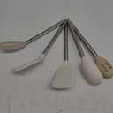 PHANTOM Silicone Cooking Utensils, Kitchen Utensil Set, Easy to Clean Silicone Kitchen Utensils, Cooking Utensils for Nonstick Cookware, Kitchen Gadgets Set, 5 Pieces, Beige