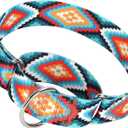 Martingale Collar for Dogs - Dog Training - Big, Wide & Thick Dog Collar - Escape-Proof,Durable and Comfortable- Tribal Medium Dog Collar