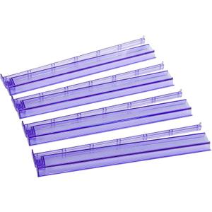 GUSTARIA Mahjong All-in-One Tile Rack & Pusher, Clear Acrylic Mahjong Rack and Pusher Combo, Modern American Majiang Tile Racks, Set of 4 (17.72 inches, Purple)