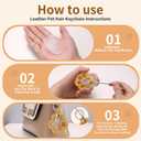 Pet Hair Keepsake Keychain Set - 2 Leather Paw & 2 Transparent Pet Hair Collector Keyrings, Memorial Gifts for Dog Lovers