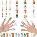 Tenceur 24 Sets Religious Finger Puppets for Easter Crafts Make Your Own Christian Nativity Story Bible Jesus Toys for Easters Party Easter Egg Fillers Sunday School Activity Supplies