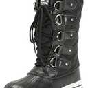 POLAR Womens Snow Boot Nylon Tall Winter Fur Lined Snow Warm Waterproof Rain Boot SIZE 10 US