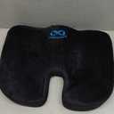 Everlasting Comfort Memory Foam Car Seat Cushion - Tailbone Pain Relief, Driving Seat Cushion for Short People - Office, Wheelchair, Gaming Chair, Travel - Non-Slip, Washable Cover