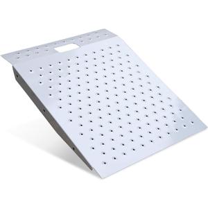 VNN 29" x 24" Shed Ramp for Riding Mower & Lawn Equipment | 750 LB Capacity Anti-Slip Punch Plate Ramp for ATV, Motorcycles, Garages & Barns (1PC)