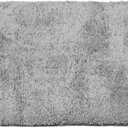 Clara Clark Bathroom Rugs, Ultra Soft Shaggy Bath Rugs - Bath Mats for Bathroom, Machine Wash, Non Slip Backing Rubber, 32 x 48 Inches, Silver Bathroom Rug Set