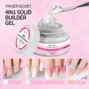 Solid Builder Gel for Nails 240g 4oz Builder Gel Nail Kit Non-sticky for Nails Extension DIY Nail Thickening Solution 3d Sculpture Hard Sculpting Glue Molding Building Forms UV Lamp (1, 4colors)