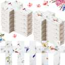 Dunzoom 50 Pcs Handmade Seed Paper Plantable Wildflower Seed Paper Recycled Flower Petals Tags Wedding Favors for Guests Craft Gifts Cards for Envelope Birthday Party, 5 Styles (Cross)