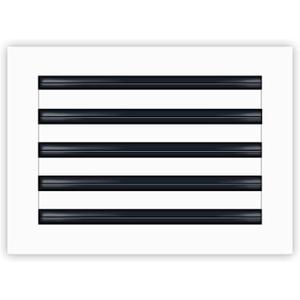 BUILDMART - 14x10 Modern AC Vent Cover - Decorative White Aluminum Air Vent - Standard Linear Slot Diffuser - Heating and Cooling Register Grille for Ceiling, Walls & Floors - Texas Buildmart