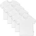 HonestBaby unisex-baby 5-pack Short Sleeve T-shirts 100% Organic Cotton (4T, Bright White)