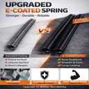 Zonon 4 Pack 2 Pair of 110lb Heavy Duty Garage Door Extension Springs, 25" Long Stretch Springs, Double Loop Ends, High Precision Electrophoresis Black Coated, for 7ft High Garage Doors