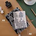 Planner Cover for A5,Mina Perhonen Cotton Embroidery Notebook Cover,[A5 Cover Only] Black Pine