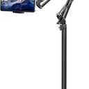 Tablet Floor Stand with 11lb Stable Base - Adjustable Height Stretchable Arm Swivel Holder Mount, Compatible with iPad Pro Air Mini 12.9/9.7, Kindle, Galaxy Tab, Cell Phones (4.7''-13'')