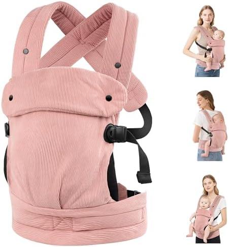 Baby Carrier Newborn to Toddler- Ergonomic,Cozy and Lightweight Infant Carrier for 7-40lbs,3 Carry Positions Newborn Carrier