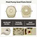 Pump Seal Plate 25357-300-000 074564 and Shaft Seal PS-1000 Compatible with Whisperflo and Intelliflo Pool Pumps V20-208 5074-18A with Seal Plate Gasket Vent Plug 071131-192115
