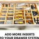 SpaceAid Bamboo Drawer Dividers Inserts, 3 Sizes, 9 Pack