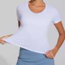 THE GYM PEOPLE Women's V-Neck Crop Workout T-Shirts Slim Fit Yoga Tee Tops | Slim Fit T-Shirts, V-Neck, Crop Length Tee Tops, Soft and Breathable, Stretchy and Lightweight, For Workout, Yoga and Daily, XL