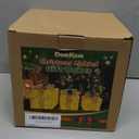 DomKom Set of 3 Nesting Christmas Lighted Gift Boxes - Indoor/Outdoor LED Present Decorations with Metal Frame, Silver Bows & Pinecone Accents - Pre-Lit Holiday Yard & Home Decor (Xmas Tree on Gauze)