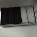 AIRCUTE Urine Incontinence Underwear for Men Washable Leak Proof Absorbency Boxer Briefs with Fly Bladder Control 60ML, 5 Pack (L, Black/Grey)