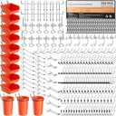 INCLY 330PCS Upgraded Pegboard Accessories Organizer Kit, Peg Board Hooks Assortment with Bins & Cups for Organizing Tools, Fit 1/8 or 1/4 inch Pegboard for Garage Workshop Wall Hanging Tools