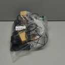 Farmhouse Vanity Light Fixture,2-Light Bathroom Lighting,Black Industrial Wood Wall Light Over Mirror with Metal Shade