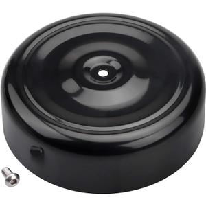 Black 7" Round Ripple Air Cleaner Intake Filter Cover Plain For Harley Sportster Touring Electra Glide Road King Softail Dyna