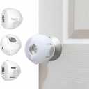 Child Proof Door Knob Covers, Toddler Door Locks, Baby Proof Safety Locks for Doors, 3 Pack/White