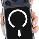Case Designed for iPhone 17 Pro, Black Glossy Backboard Transparent Edge [Compatible with MagSafe] TPU Shockproof Drop Resistant Anti Yellowing Phone Case for Women Girls