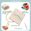 Punch Needle Kits Poodle Dog and Flowers Embroidery Starter Set with Hoop Easy for Beginners DIY Stress Relief Handmade Craft Hobby and Home Decor 20x20cm-6