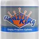 Flame King YSN-301 30 Pound Steel Propane Tank Cylinder with Type 1 Overflow Protection Device Valve DOT and TC Compliant
