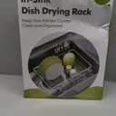 Dish Drying Rack in Sink, Expandable Stainless Steel Dish Drainers for Kitchen Counter, Dish Dryer Rack for Inside Sink, Over The Sink Dish Racks with Utensil Holder, Silver