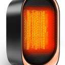 Space Heater, Portable Heater for Indoor Use, Small Electric Heaters with Overheat & Tip-Over Protection, Mini Desk Heaters for Office Bedroom Bathroom, Compact & Efficient Heating, Black