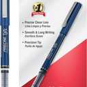 Pilot, Precise V5, Capped Liquid Ink Rolling Ball Pens, Extra Fine Point 0.5 mm, Navy Blue, Pack of 12