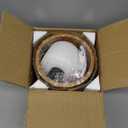 Rustic Pendant Light Fixtures, Farmhouse Kitchen Wood Hanging Lighting, Industrial Round Cage Chandelier for Entryway Hallway Dining Room Bedroom Foyer