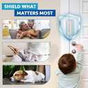 Dwell+Good Door Locks (2-Pack) - Easy To Install Aluminum Home Security Door Locks for Front Door - Child Proof Door Lock for Kids Safety- Withstand 800 lbs of Force & Tamper Proof Top Door Lock Latch