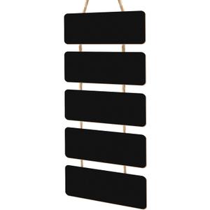 Double Sided Hanging Chalkboard Signs Wooden Erasable Message Board Rustic Chalkboard Hanging Signs Rectangle Message Memo Display with Rope for Wedding Bar Restaurant Kitchen Wall(1 Set)