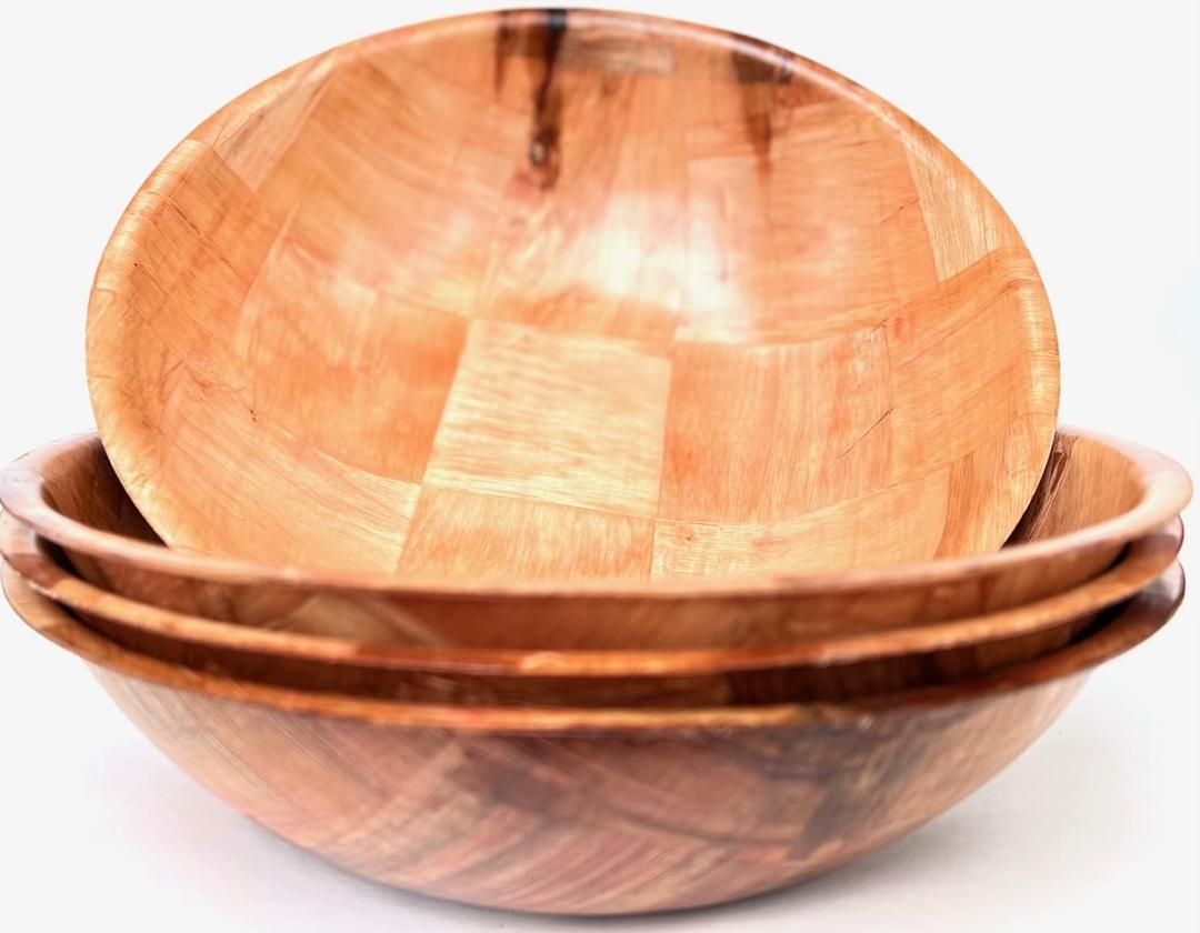 Wood Wooden Salad Bowl, Set 4, (10 inches)