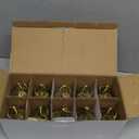 Mini Lantern with Flickering LED Candles Set of 10, Hewory Gold Vintage Decorative Hanging Candle Lanterns for Halloween, Christmas, Wedding Decorations, Party, Table Centerpiece, Battery Included